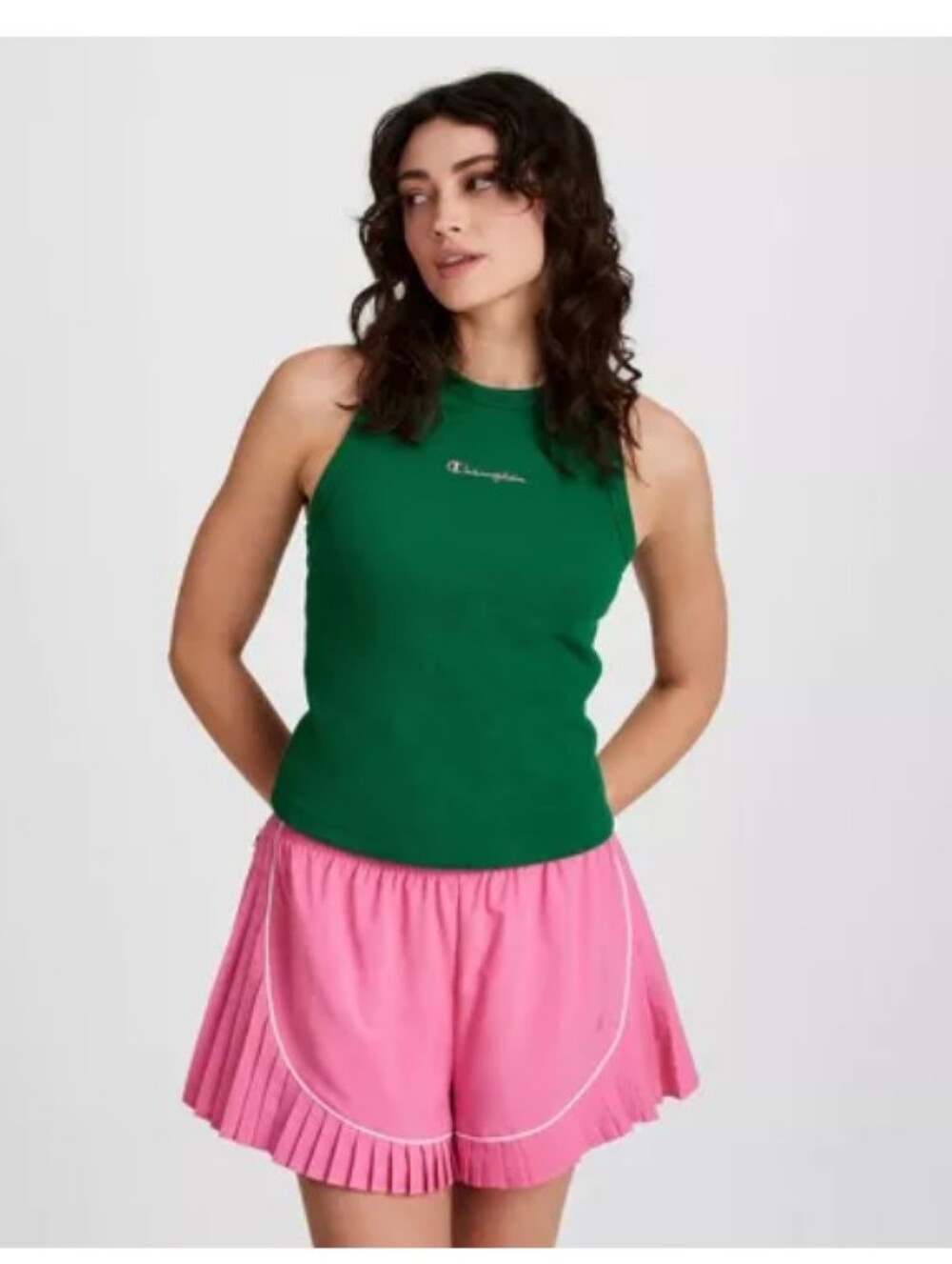 Champion Green Ribbed Tank Top